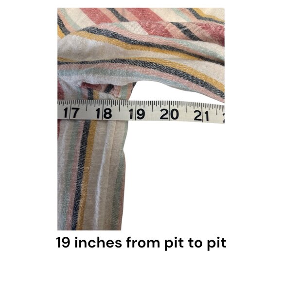 Caslon Multicolor Striped Long Sleeve Tassel Detail Dress Size S - Picture 8 of 8